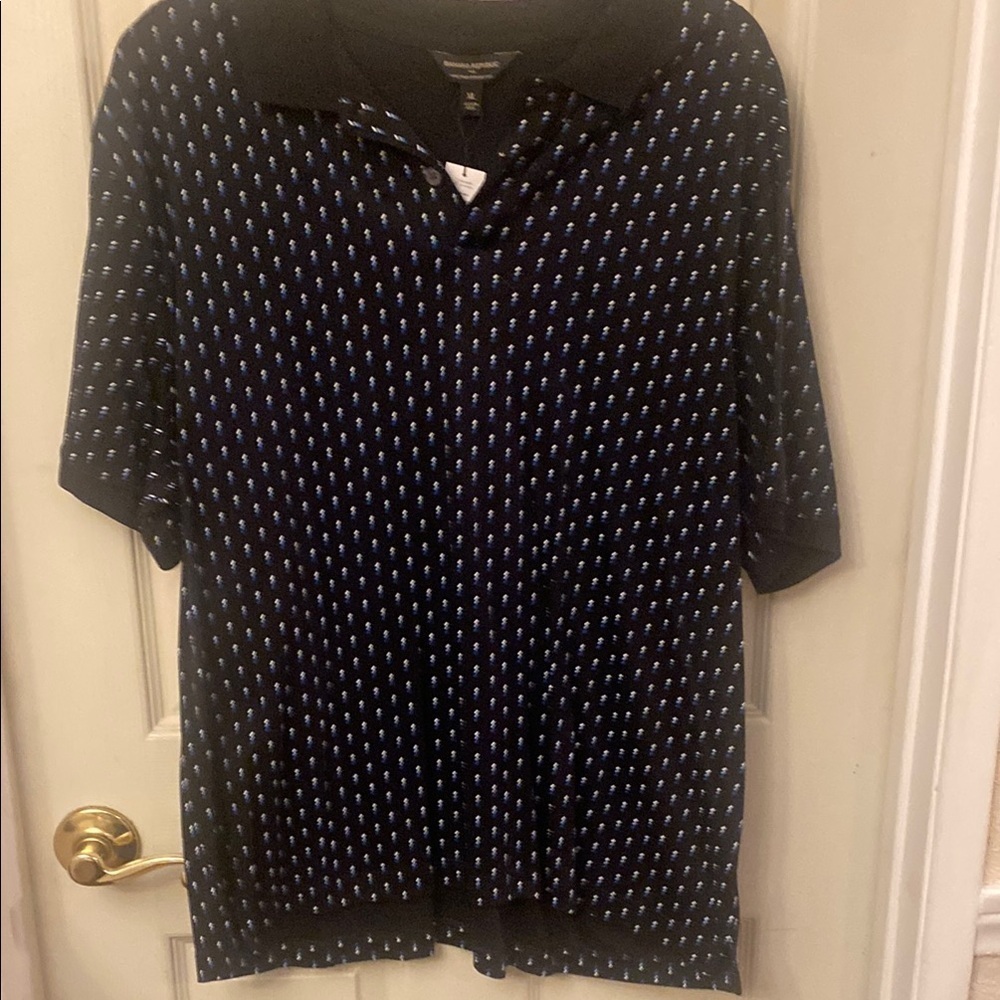 Banana Republic Black Jersey Polka Dot Shirt